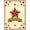 Beige Red Gold, Pattern 4, variant on ODIKA Grid Distressed Farmhouse Checkered Motif Vintage Border Primitive Flowing Foldable Easy Care for King Size Bedroom, Master Suite, Under Bed