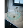 thumbnail image 4 of Clear Round Flat Bottom Embossed Glass Vessel Sink, 4 of 6
