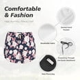 thumbnail image 5 of Disketp Leaves Flower Print Women's Shorts Workout Shorts for Athletic Gym Running Shorts with Phone Pockets XX-Large, 5 of 8