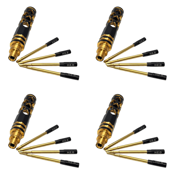 Juego Destornilladores Hexagonales 4 en 1 5 2 0 3 Mm para RC Heli Aviones Coches Barco