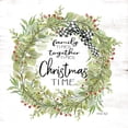thumbnail image 2 of Jacobs, Cindy 26x26 White Modern Wood Framed Museum Art Print Titled - Christmas Time Wreath, 2 of 4