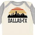 thumbnail image 4 of Inktastic Dallas Texas Skyline Vintage Boys or Girls Long Sleeve Baby Bodysuit, 4 of 5