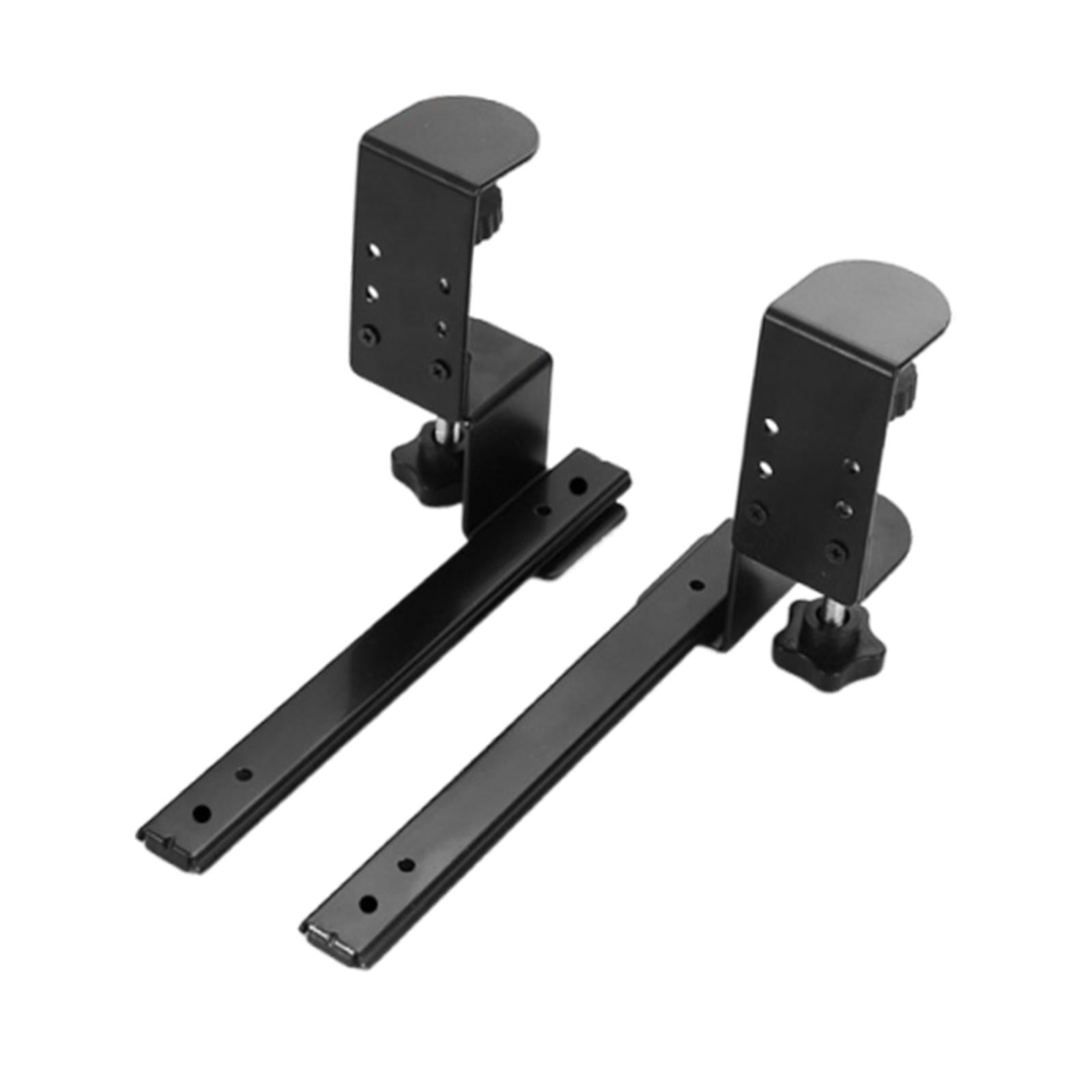 2 Pieces Under Desk Keyboard Tray Keyboard Slide Desk Extender Heavy Duty Steel for Office Computer Workstation