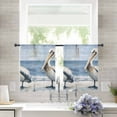 thumbnail image 2 of Coastal Pelican Sheer Curtains 54 Inches Length 2 Panels Set, Window Sheer Curtains for Living Room/Bedroom, Modernism Art Oil Painting Birds Light Filtering Rod Pocket Curtain 52'' x 54'' x 2, 2 of 7