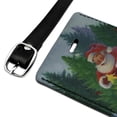 thumbnail image 2 of Christmas Holiday Santa Claus Trees Rectangle Leather Luggage Card Suitcase Carry-On ID Tag, 2 of 8