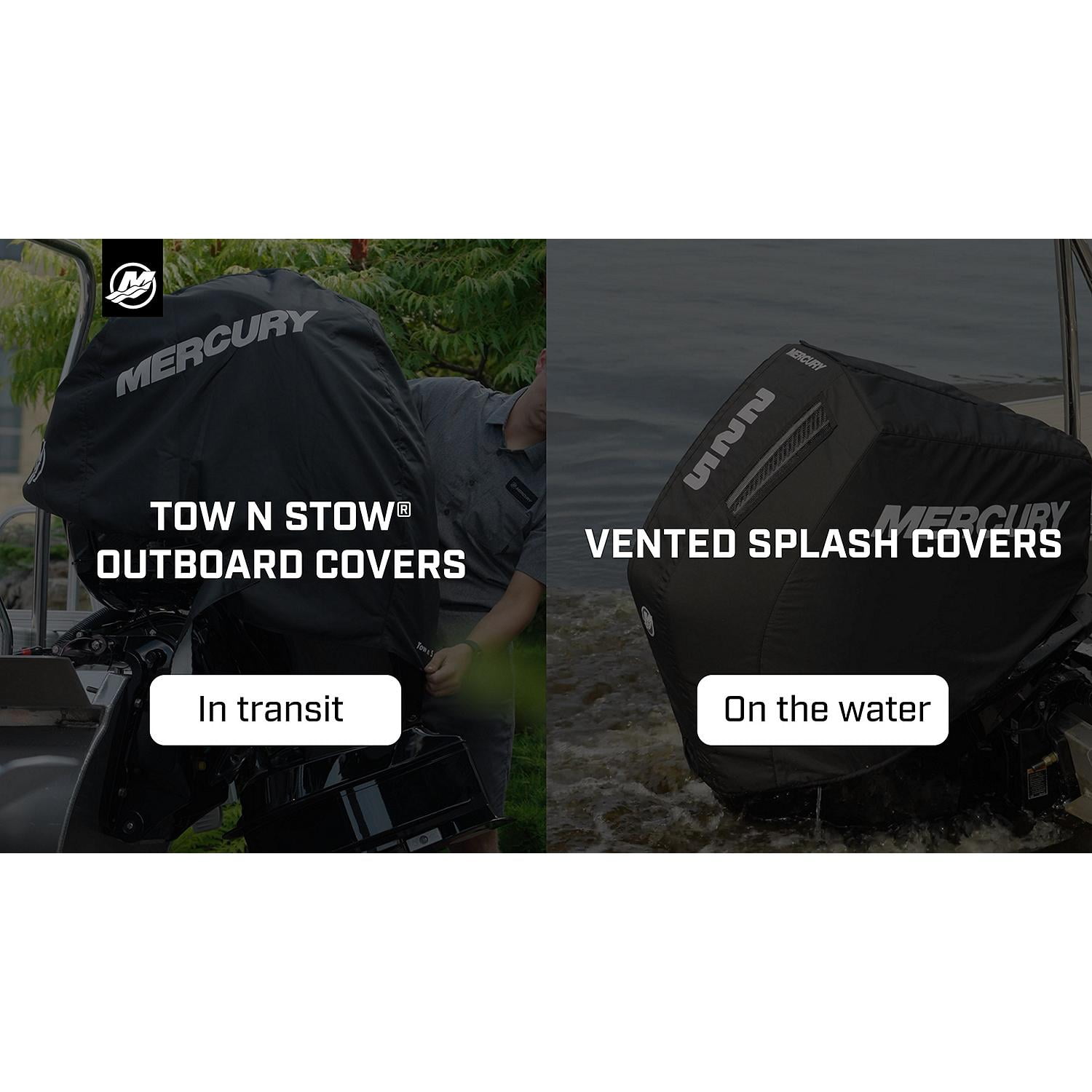 Mercury 8M0228529 7.6L V12 600hp Outboard Vented Splash Cover, White