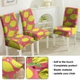 thumbnail image 5 of Set of 4 Lemon Print Dining Chair Covers Lovely Yellow Fruit Theme Washable Stretch Slipcovers Removable Polyester Protector for Modern Kitchen or Party, 5 of 7