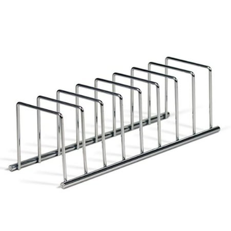 50 Sheets Chrome Plated (Euro Lid Organizer, Plate Rack, Lid Holder, Square, Chrome, Helps you organize lids, plates and baking sheets with ease By Spectrum)