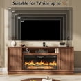 thumbnail image 5 of ANPOO 80" Farmhouse Fireplace TV Stand for TVs up to 90", Electric Fireplace Media Console, 12‑Color Flame, Fluted Entertainment Center with Power Outlet, 5 of 7