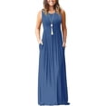 thumbnail image 1 of Vestido largo suelto sin mangas de verano para mujer Vestido largo casual con bolsillos Fokelyi FSHY034-59, 1 of 2