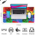 thumbnail image 5 of Long Mouse Pads for Desk,Colorful Dinosaurs Pop Art Pattern Desk Mats on Top Of Desks, Desk Mouse Pad Extra Large with 3mm Non-Slip Base and Stitched Edge for Gaming,Office,Work,Home 31.5"x15.7", 5 of 6