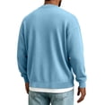 thumbnail image 5 of Dwellite Mens Cardigan Sweater Long Sleeve Button Down Sweaters Classic Fit Lightweight V Neck Cardigan Blue 2XL, 5 of 6