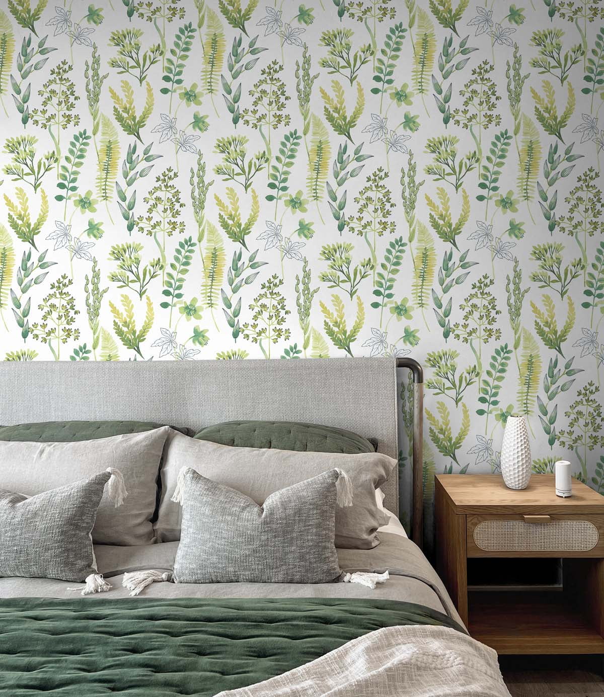 NextWall  Wild Garden Peel and Stick Wallpaper 20.5 in. W x 18 ft. L - Lemon Lime