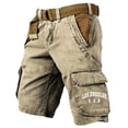 thumbnail image 4 of Men's Loose Fit Cargo Shorts With Pockets Outdoor Cargo Shorts No Belt, 4 of 4
