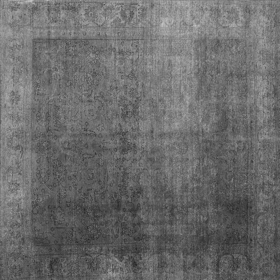 Ahgly Company Indoor Square Persian Gray Bohemian Area Rugs, 7' Square