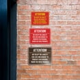 thumbnail image 4 of Signs ByLITA Classic Framed Attention! We Accept No Liability For Loss and Damage to Property or Personal Injury On These Premises Door or Wall Sign (Brushed Gold) - Large, 4 of 8