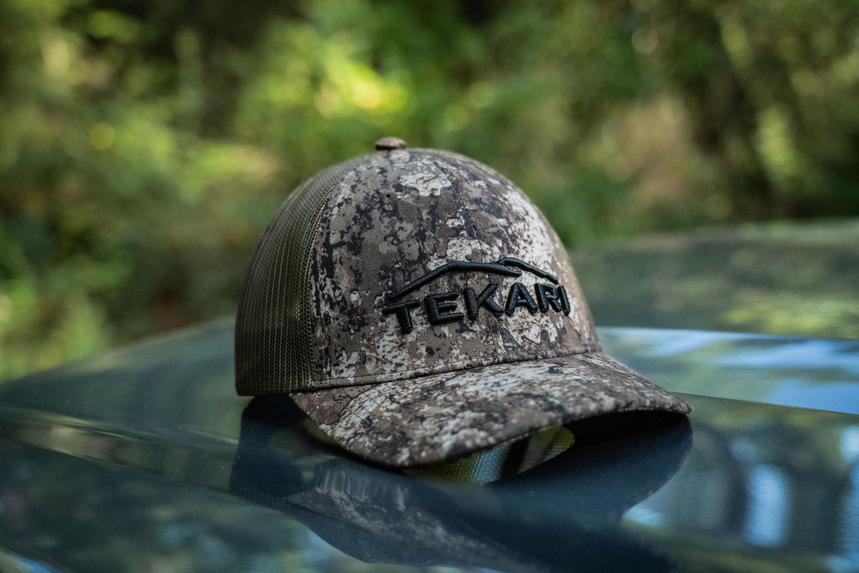 6 Panel Mesh Back Curved Bill Kade Camo, OSFM