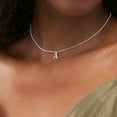 thumbnail image 3 of MyNameNecklace - Personalized Initial Name Choker Necklace for Woman - Custom Capital Hanging Letters - Made of 925 Silver Custom Any Name with 16'' + 2" Chain, 3 of 5