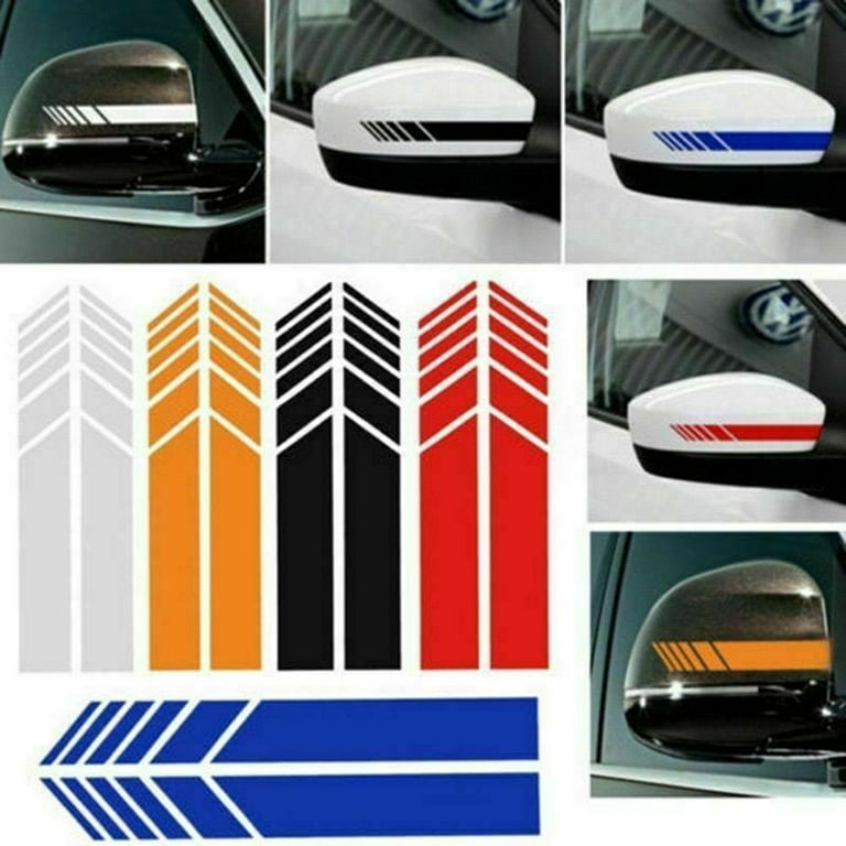 12 Pieces Reflective Car Stickers Set Rearview Mirror Reflective Warning  Stickers Car Side Reflective Stickers Car Handle Protectors and Handle  Paint