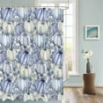 thumbnail image 3 of Fabric Shower Curtain Fall Thanksgiving Blue Pumpkin Eucalyptus Leaves Shower Curtains with 12 Hooks Waterproof Machine Washable Bath Curtains for Bathroom, 54 x 78in, 3 of 6