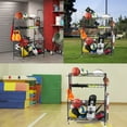 thumbnail image 3 of LUGO® Garage Sports Equipment Organizer with Wheels, Ball Storage Rack with Baskets and Hooks, 3 of 9