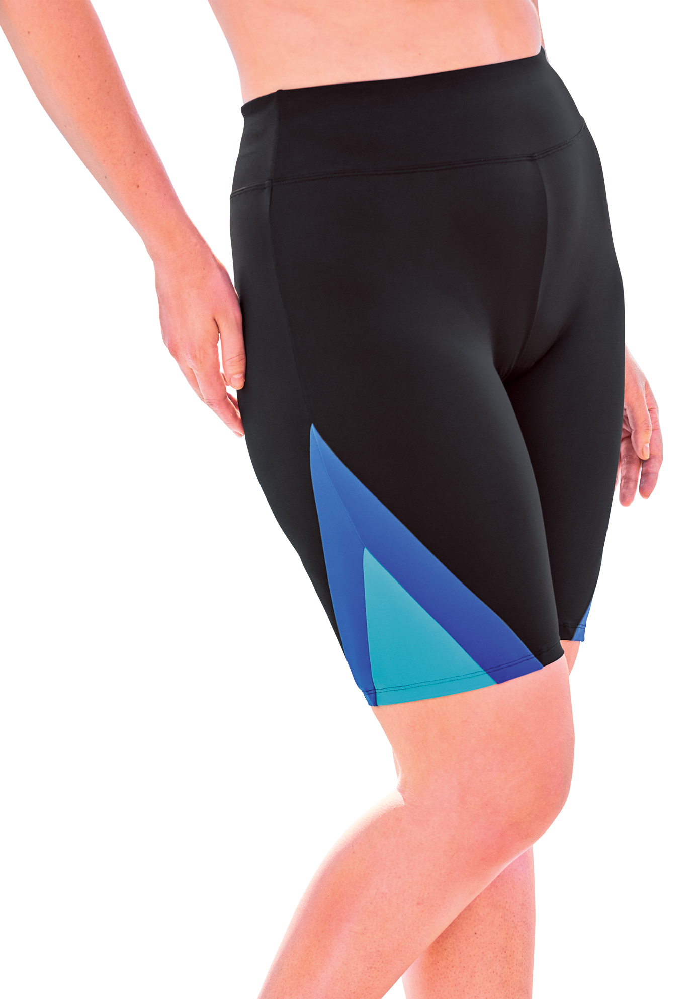 woman within swim shorts