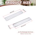 thumbnail image 2 of Uxcell 20 x 4" Rectangle Ventilation Grille 3Pcs Aluminum Air Vent Cover Silver, 2 of 7