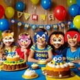 thumbnail image 3 of 12pcs Soic Party Mask: Birthday Photo Booth Dress Up Parent-Child Paper Mask, 3 of 5
