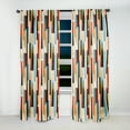 thumbnail image 3 of Designart "Bold Modern Stripes" Striped Blackout Room Darkening Curtain Single Panel, 3 of 4