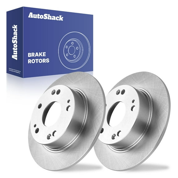AutoShack 10.24" (260 mm) Rear Solid Brake Rotors | Replacement for 2003-2007 Honda Accord 2004-2008 Acura TSX | 2-PC Set