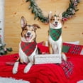 thumbnail image 2 of Pañuelos para perros ADOGGYGO con borlas grandes a cuadros rojos y verdes, 2 of 6