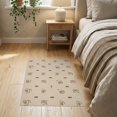 thumbnail image 3 of ODIKA 2'x3' Tan Beige Abstract Geometric Letter Washable Accent Rug Modern Minimalist Typography Motif Contemporary Pet Friendly, Bedside Mat for Bedroom, Nursery, RV, 3 of 7