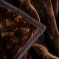 thumbnail image 3 of Lavish Home 66-S-C 8 lbs Solid Soft Heavy Thick Plush Mink Blanket , Coffee, 3 of 4