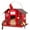 Red, variant on Kingsyard Metal Bird Feeder House for Outdoors Hanging, Triple Feeders for Finch Cardinal, Red