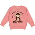 thumbnail image 2 of Inktastic Papas Little Monkey Boys Funny Toddler Sweatshirt, 2 of 4