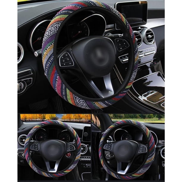 Cubierta De Lino Para Volante De Coche, Accesorio Para Automóvil De Estilo Nacional A La Moda, Cubierta Envolvente Para Automóvil Yuarrent VI012477-02