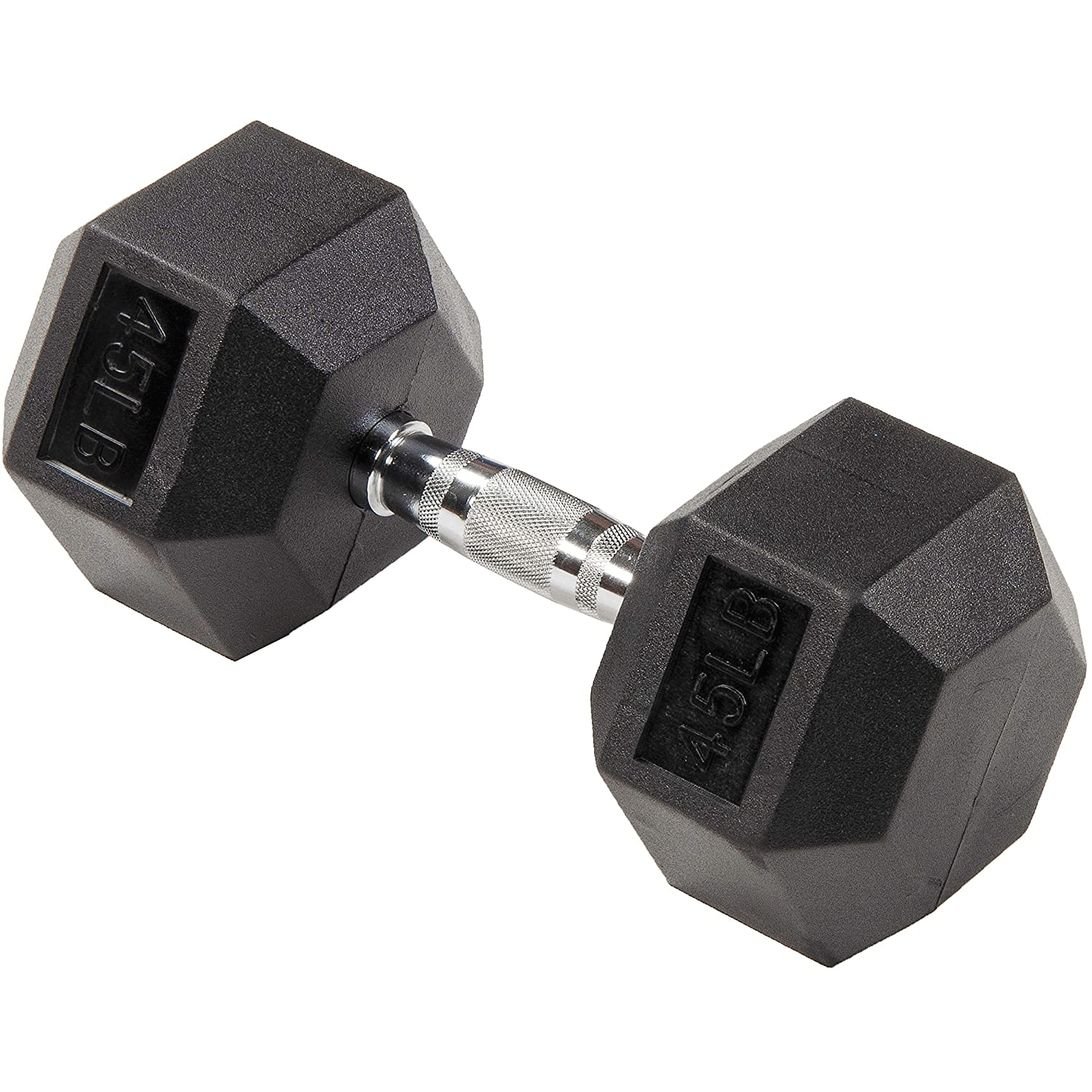 FREE SHIPPING 25 lbs total CAP 25 lb Single Rubber Coated Hex Dumbbell Weight 