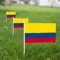 thumbnail image 3 of Anley Colombia Mini Flag 12 Pack - Hand Held Small Miniature Colombian Flags on Stick - 5x8 Inch with Solid Pole & Spear Top, 3 of 6