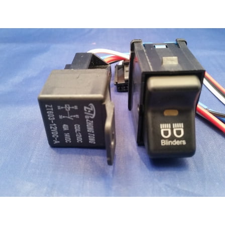 Jeep TJ Wrangler Rocker Switch with 40 amp Relay Blinders Emblem for 1997 to 2006
