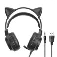 thumbnail image 2 of G35 Detachable Cat Ears PC Gaming Headset Wired Over-ear Headphones with Mic-YuJia, 2 of 5