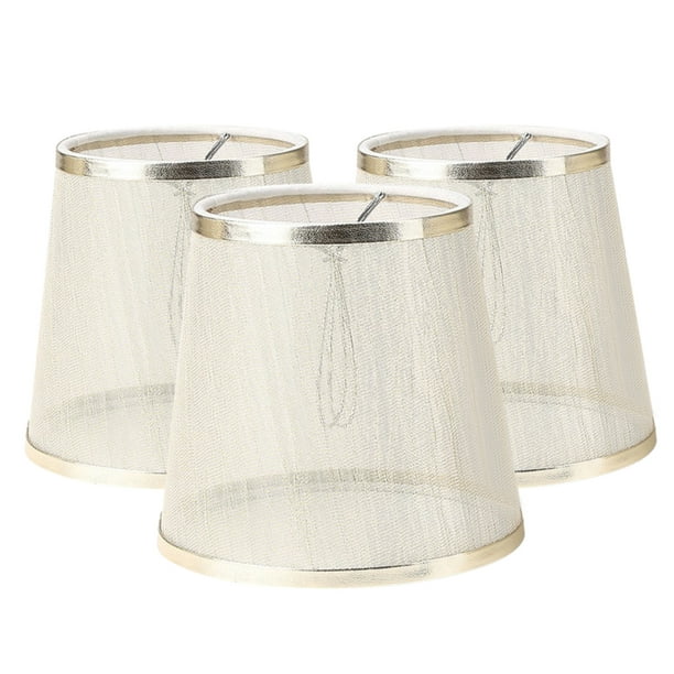 Set Of 3 Golden Small Lamp Shade, Small Decorative Lampshades