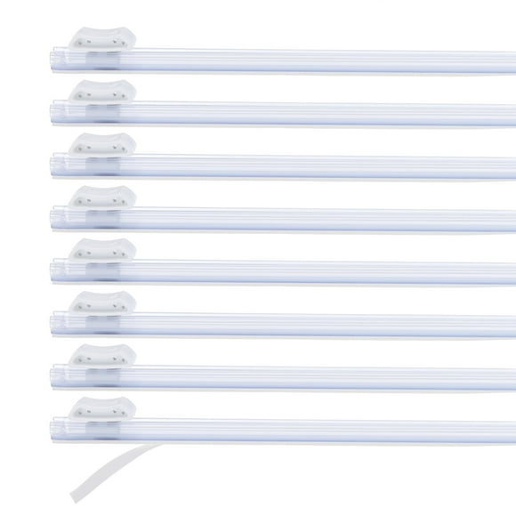 Cortador de plástico de 8 piezas, cortador deslizante de 19 pulgadas, instalación autoadhesiva para papel de aluminio, papel encerado y papel pergamino, color blanco