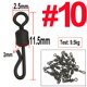 thumbnail image 1 of 25 / 50 / 100 Uds conector giratorio de pesca en forma de Q broche giratorio de cambio rápido para accesorios de aparejos de Terminal de pesca de carpa Tan Jianjun unisex, 1 of 2