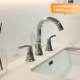 thumbnail image 3 of Sunrinx 8 Inch Widespread Bathroom Faucet Chrome 3 Hole Dual Handle Swivel High Arc Drain, 3 of 12