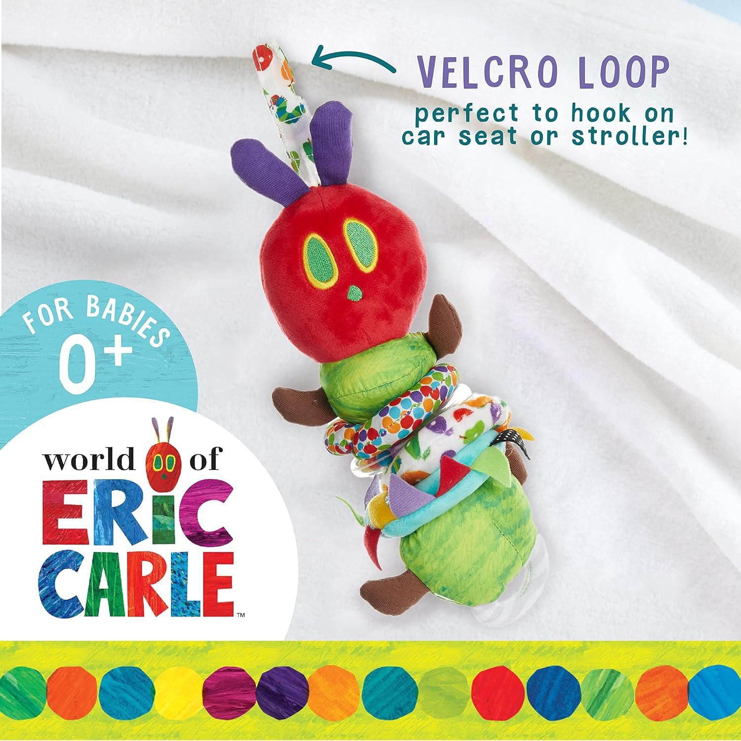 World of Eric Carle, The Very Hungry Caterpillar Activity Toy, Jiggle Caterpillar, 12 inches