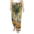 thumbnail image 2 of Lsque Vintage Garlic Bread Illustration Print Women's Pajama Pants, Lounge Pant - Comfortable Home Wear,Elastic Waistband, Stylish Design-Medium, 2 of 9