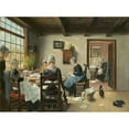 thumbnail image 2 of Fritz von Uhde 24x19 Gold Ornate Framed and Double Matted Museum Art Print Titled - Dutch Sewing Room (1882), 2 of 4