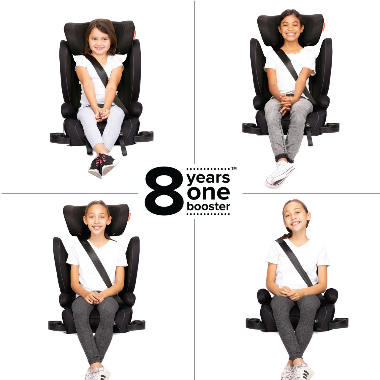 Diono Monterey 2XT Latch 2-in-1 Expandable Booster Car Seat, Black