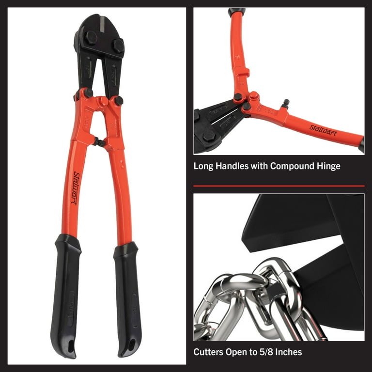 Stalwart 14-Inch Bolt Cutter - Cuts 5/8-Inch Chains, Wires, Bolts
