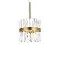 thumbnail image 3 of Serephina 12 inch crystal round pendant light in satin gold, 3 of 5